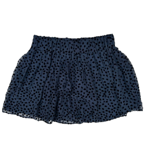 Club Monaco silk blend Polka Dot Skater Skirt navy black